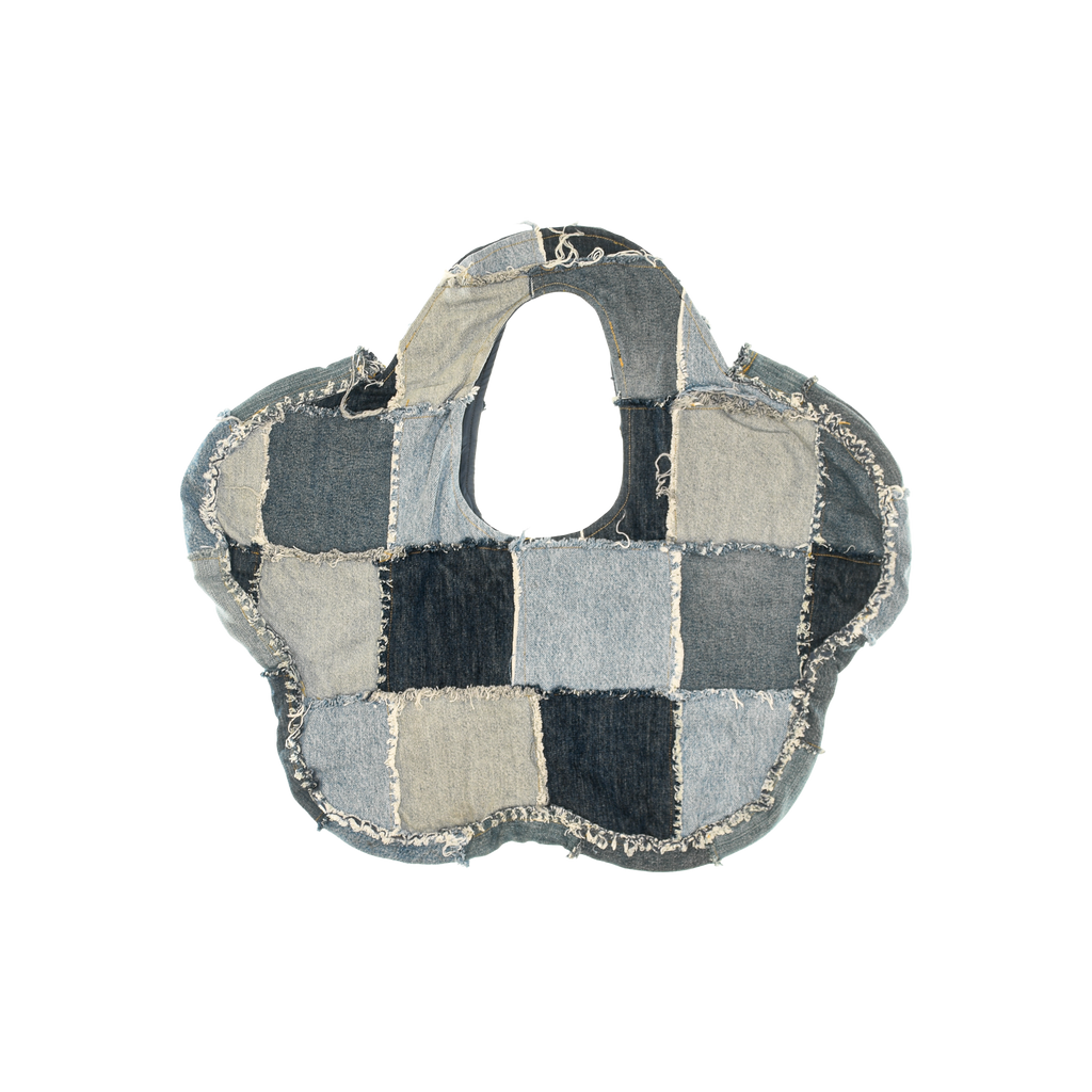 Denim Patchwork Flower Quilt Purse
