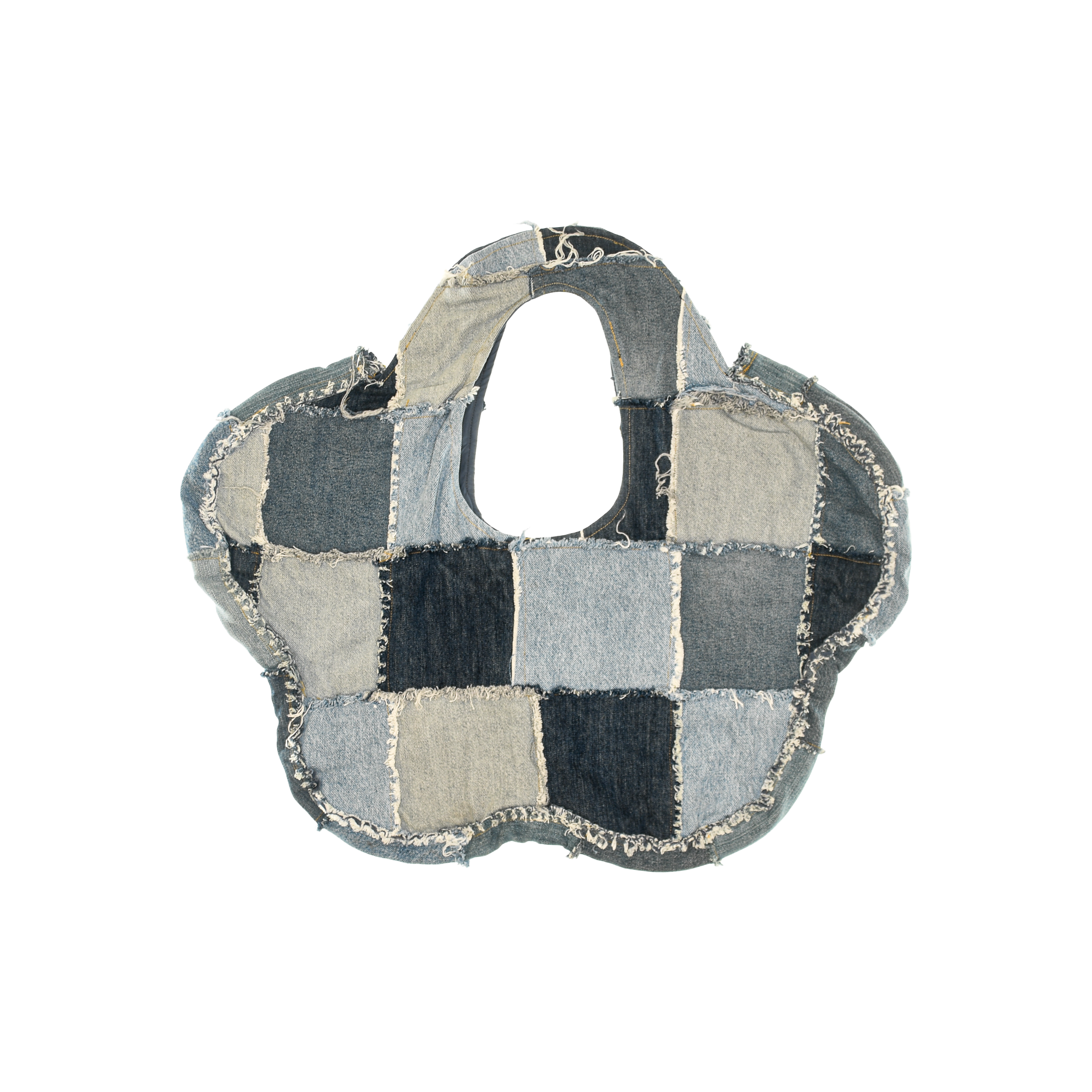 Denim Patchwork Flower Quilt Purse