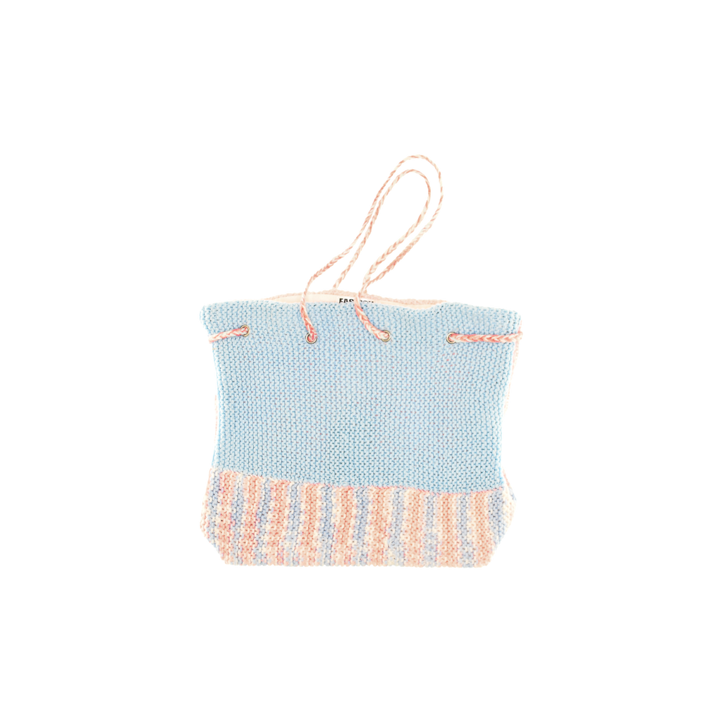 Baby Blue & Pink Crochet Cross Body Purse