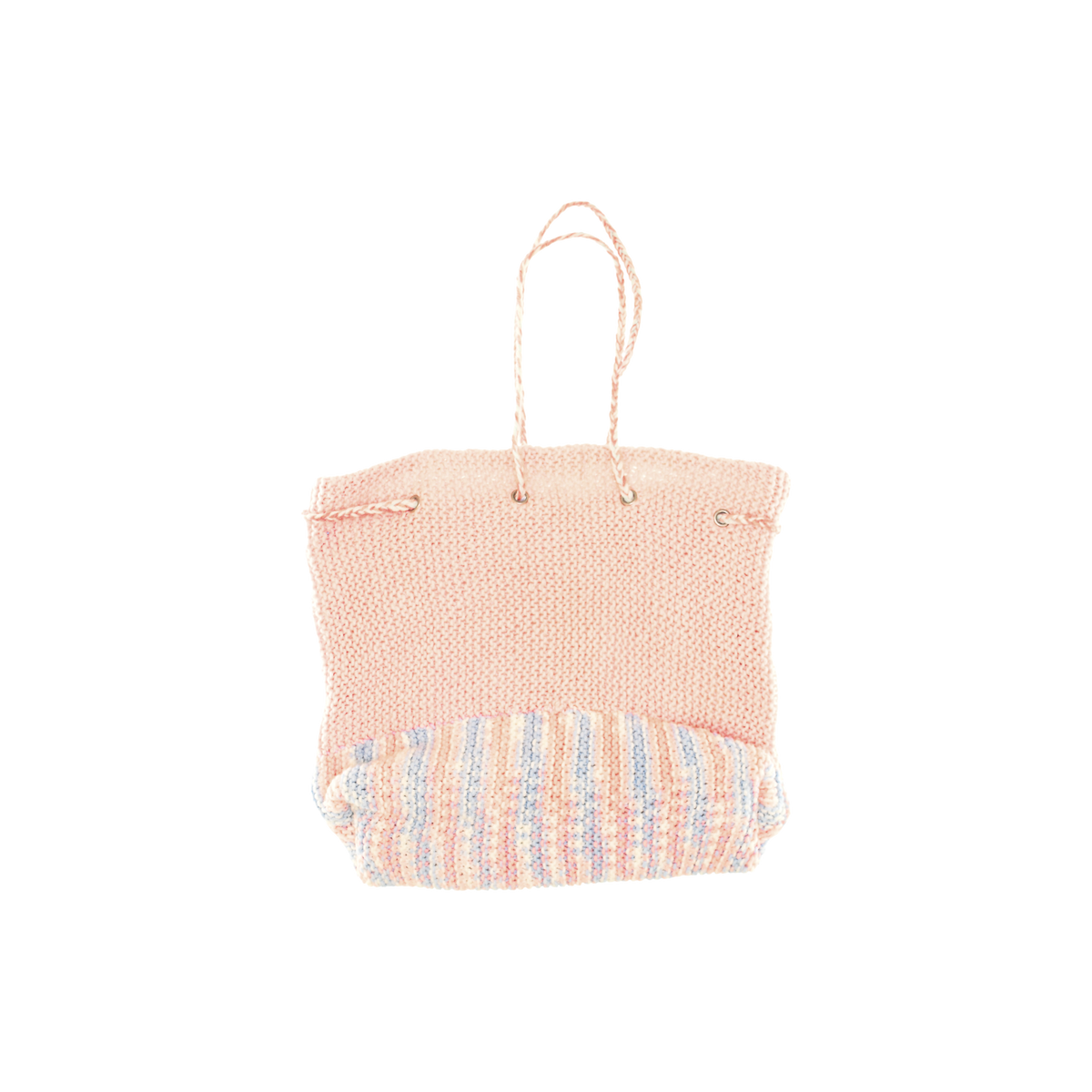 Baby Blue & Pink Crochet Cross Body Purse