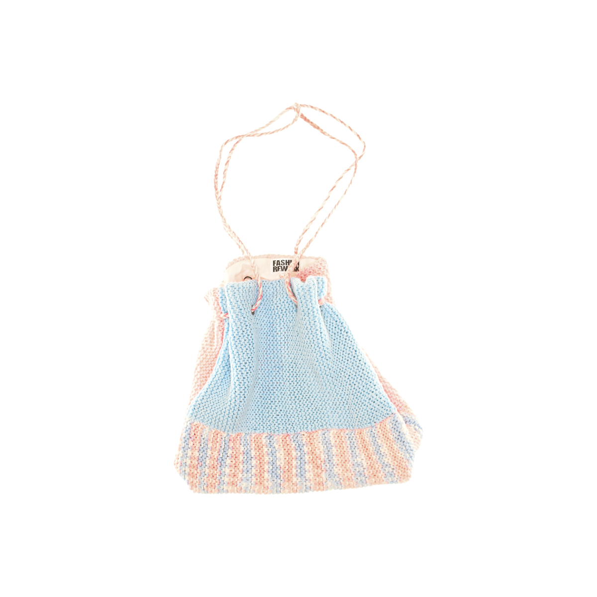 Baby Blue & Pink Crochet Cross Body Purse