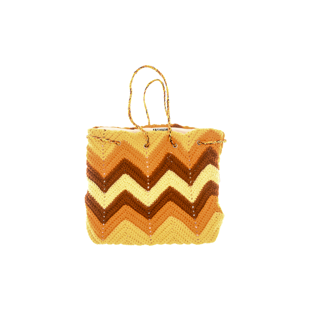 70s Autumn Colored Crochet Cross Body Purse