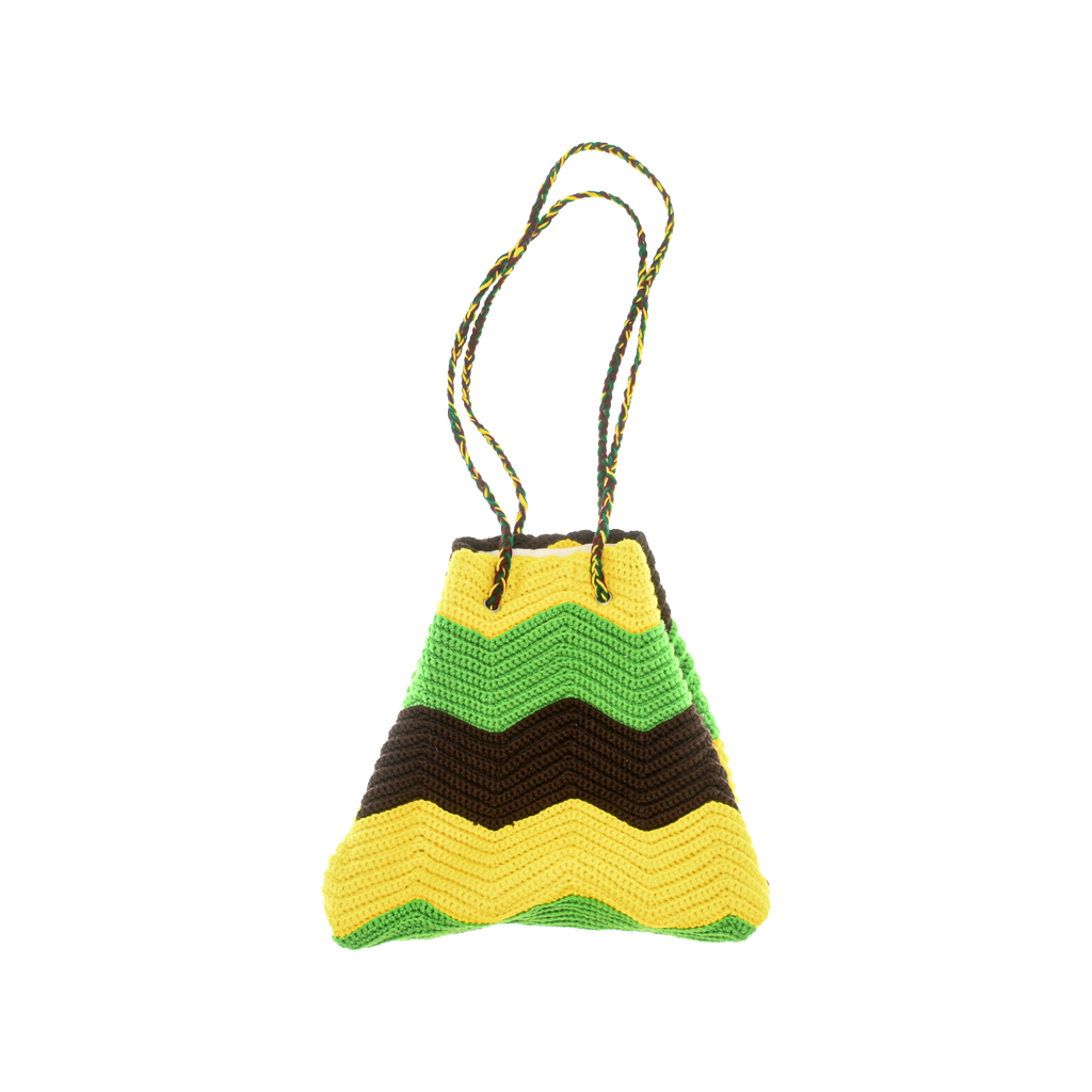 Jamaican Flag Inspired Colored Crochet Cross Body Purse