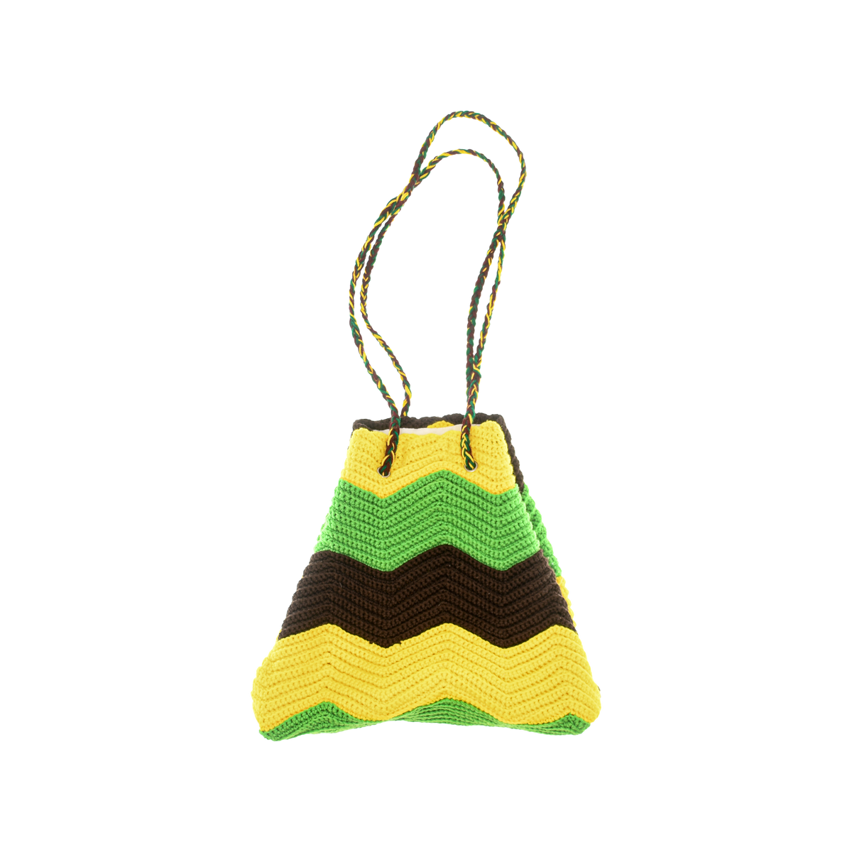 Jamaican Flag Inspired Colored Crochet Cross Body Purse