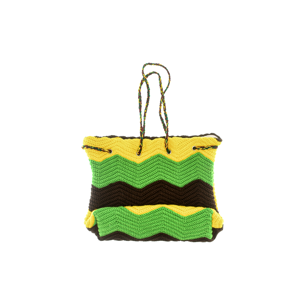 Jamaican Flag Inspired Colored Crochet Cross Body Purse