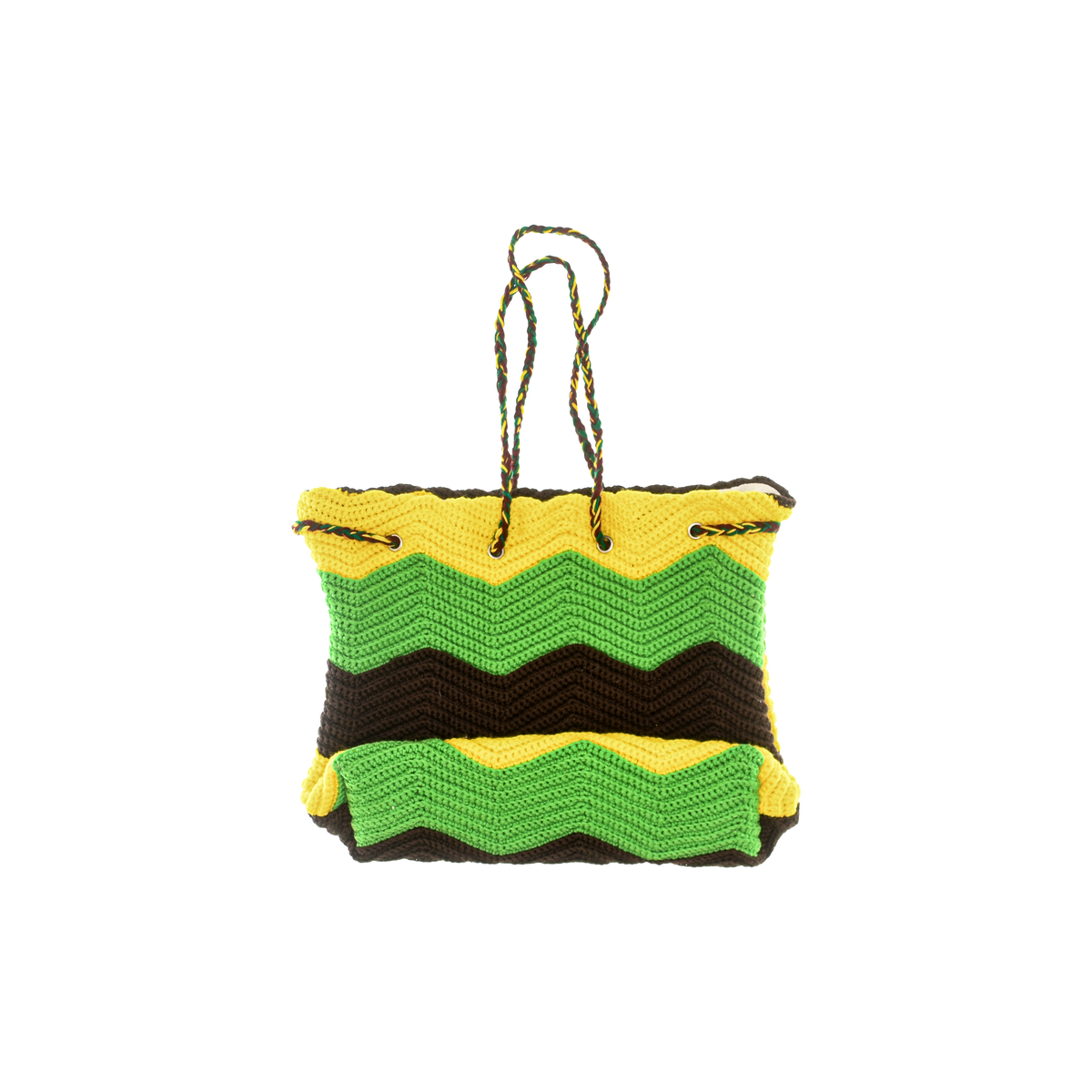Jamaican Flag Inspired Colored Crochet Cross Body Purse