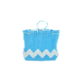 Blue Chevron Crochet Cross Body Purse
