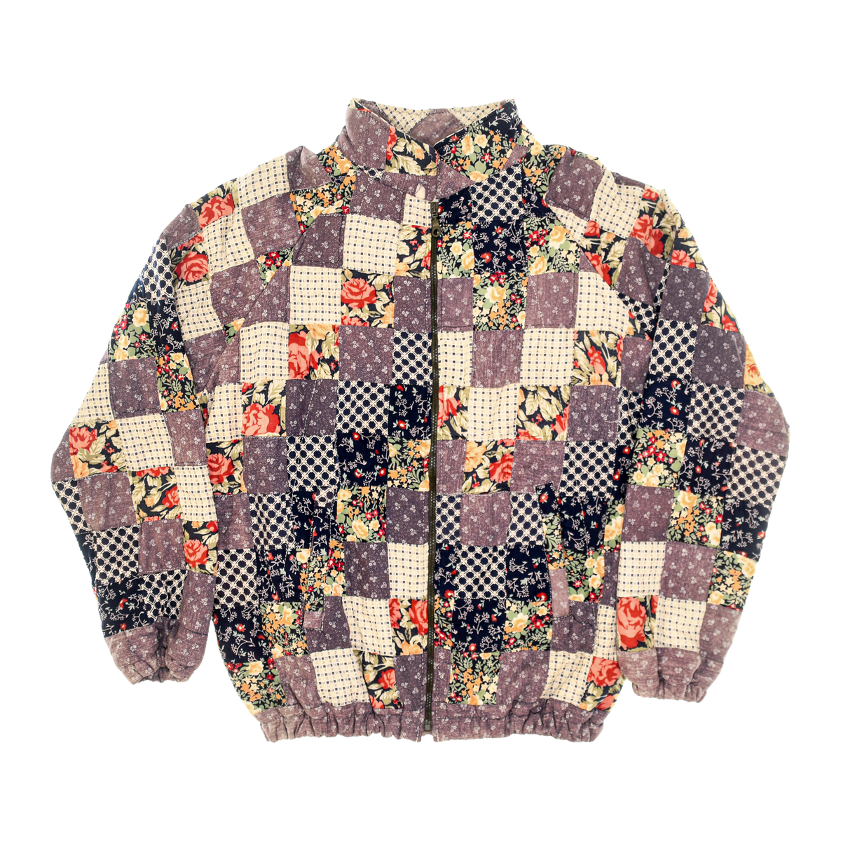 Purple Patchwork Classic Quilt Bomber