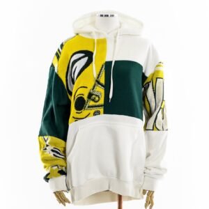 Green Bay Packers Wisconsin NFL Fashion ReWork Patchwork Hoodie
